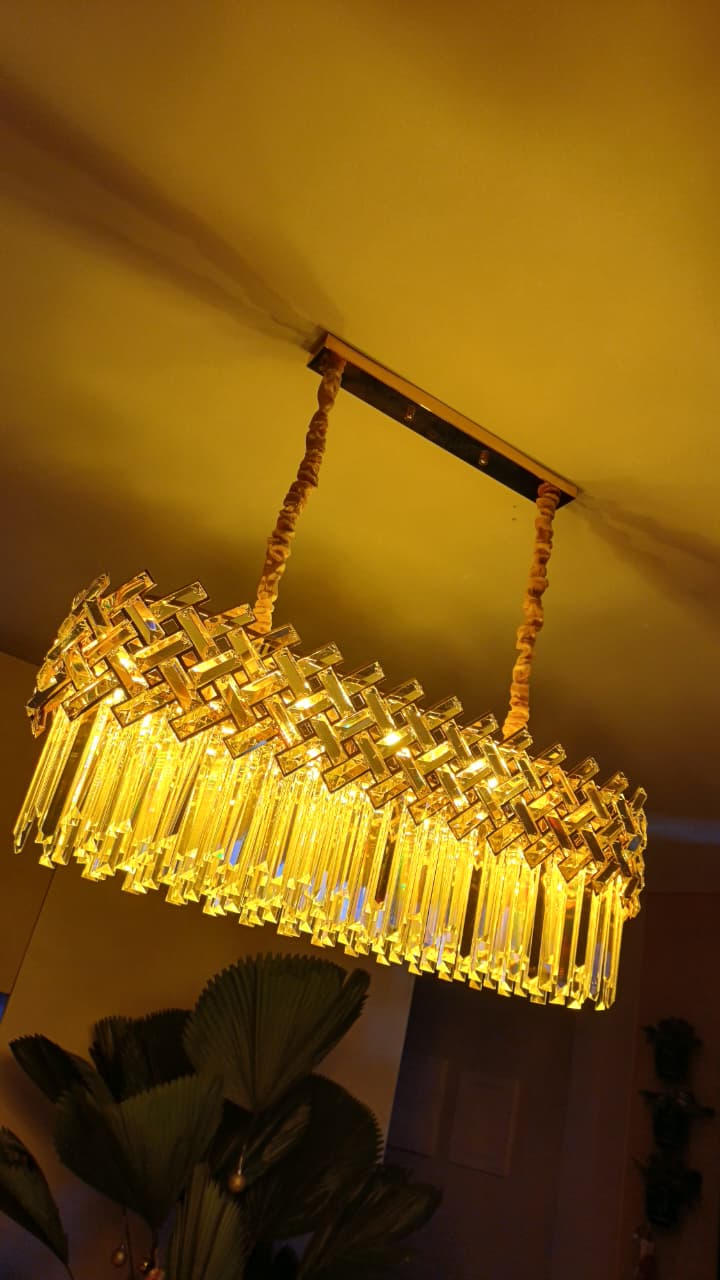 Lustre de cristal finalizado e funcionando